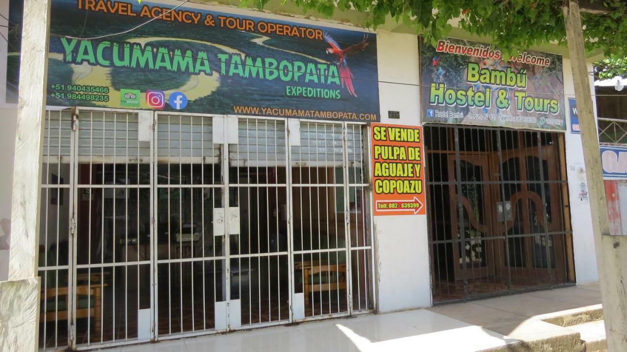 Tambopata Hostel Bambu Puerto Maldonado Bagian luar foto